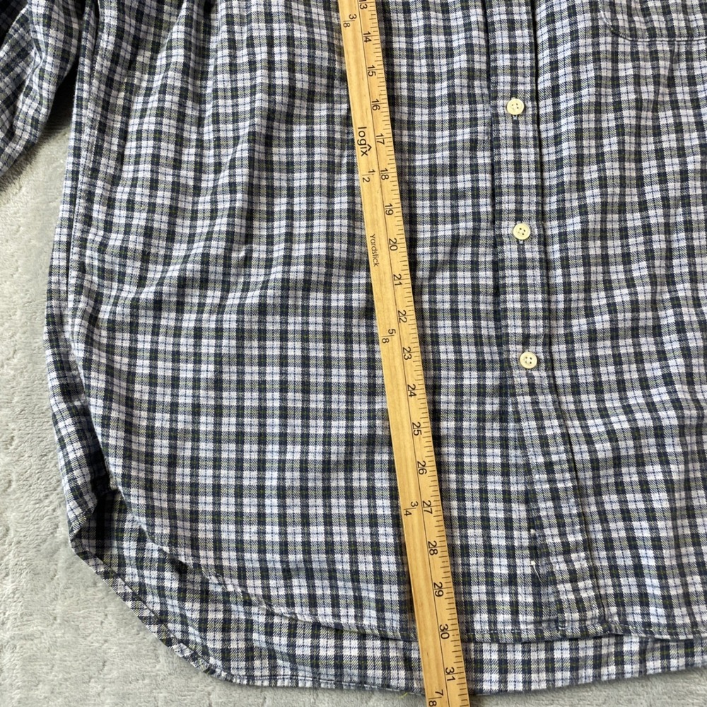 J Crew Shirt Mens Large Plaid Casual Preppy Office Oarsmen‎ Cotton Long Sleeve - Picture 5 of 10